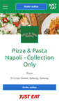 Mobile Screenshot of pizzaandpastanapoli-galway.com