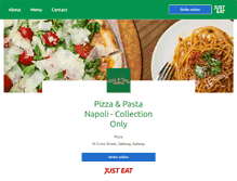 Tablet Screenshot of pizzaandpastanapoli-galway.com